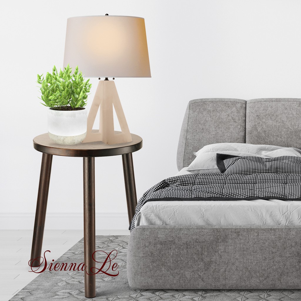 Sienna Le Kệ Giá Tròn Nhỏ Đỡ Chậu Hoa Đôn Gỗ Bàn Trà 3 Chân  40x30cm