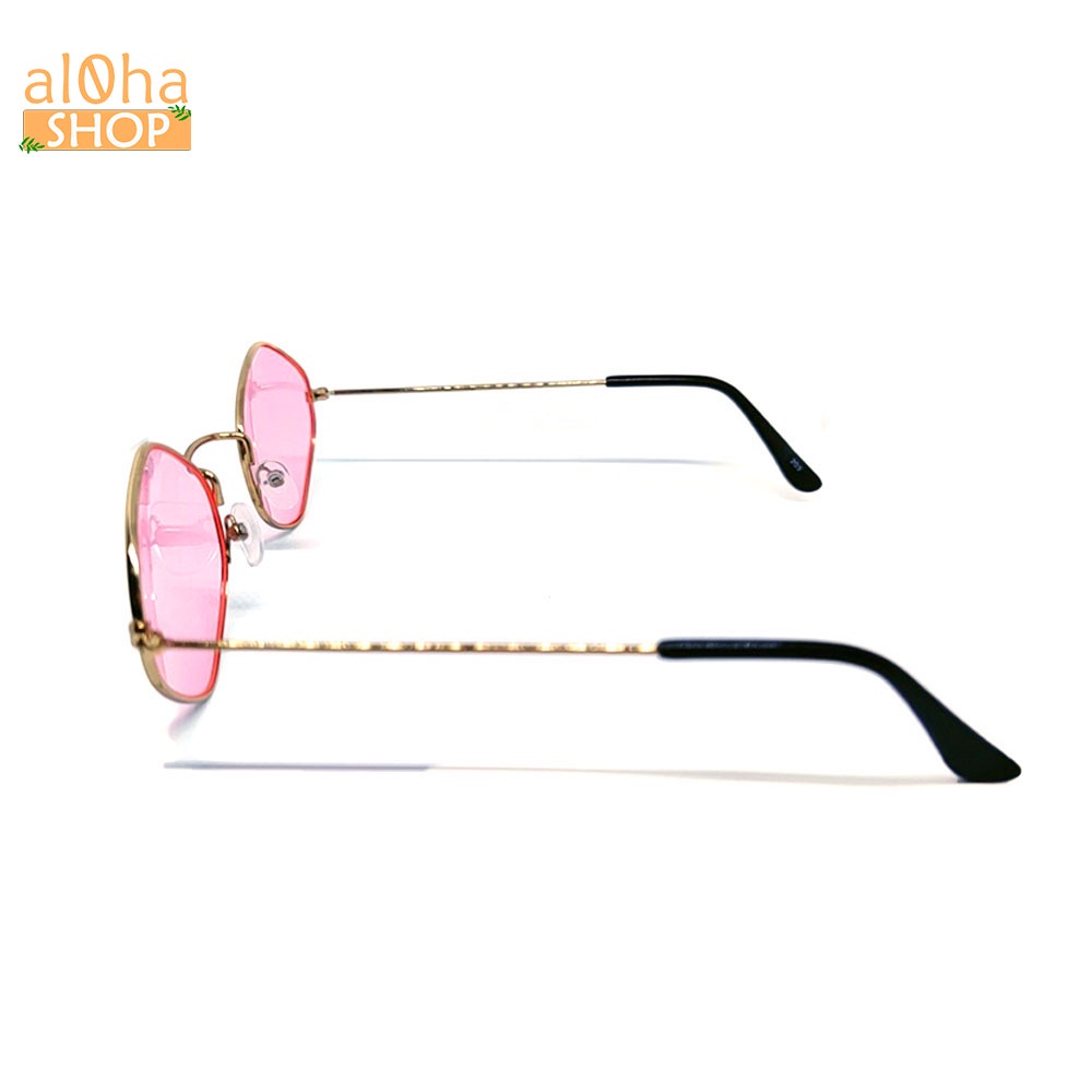 Mắt kính Ulzzang thời trang gọng sắt hình thoi K203 unisex nam nữ phong cách Hàn - al0ha Shop