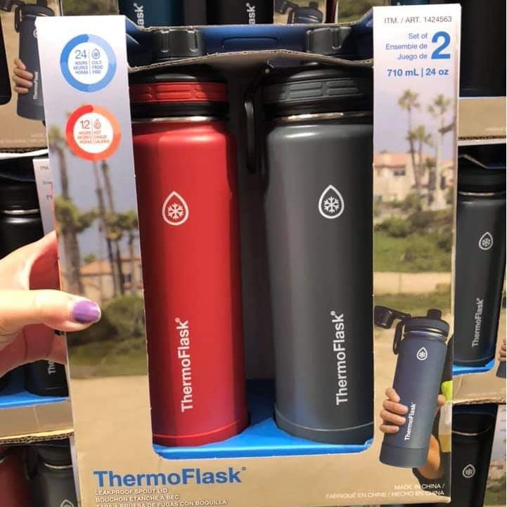 Bình Giữ Nhiệt Thermo Flask 710ml Bình Giữ Nhiệt 8.5 x 7.5 x 20.2 cm  giữ nóng 12h giữ lạnh 24h chất liệu cao cấp