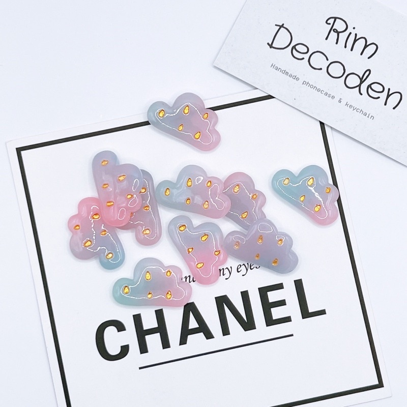 Charm đám mây, mặt trời, mặt trăng, dùng trong trang trí ốp lưng điện thoại, tủ lạnh, chai nước