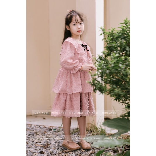 [Mã BMLT35 giảm đến 35K đơn 99K] Váy cho bé vải tơ mềm mại thiết kế P'ti chou ( Jasmine dress )