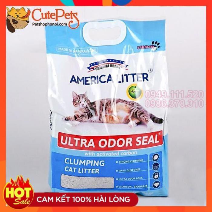 Cát Vệ Sinh Cho Mèo America Litter 10L - Phụ kiện chó mèo Hà Nội