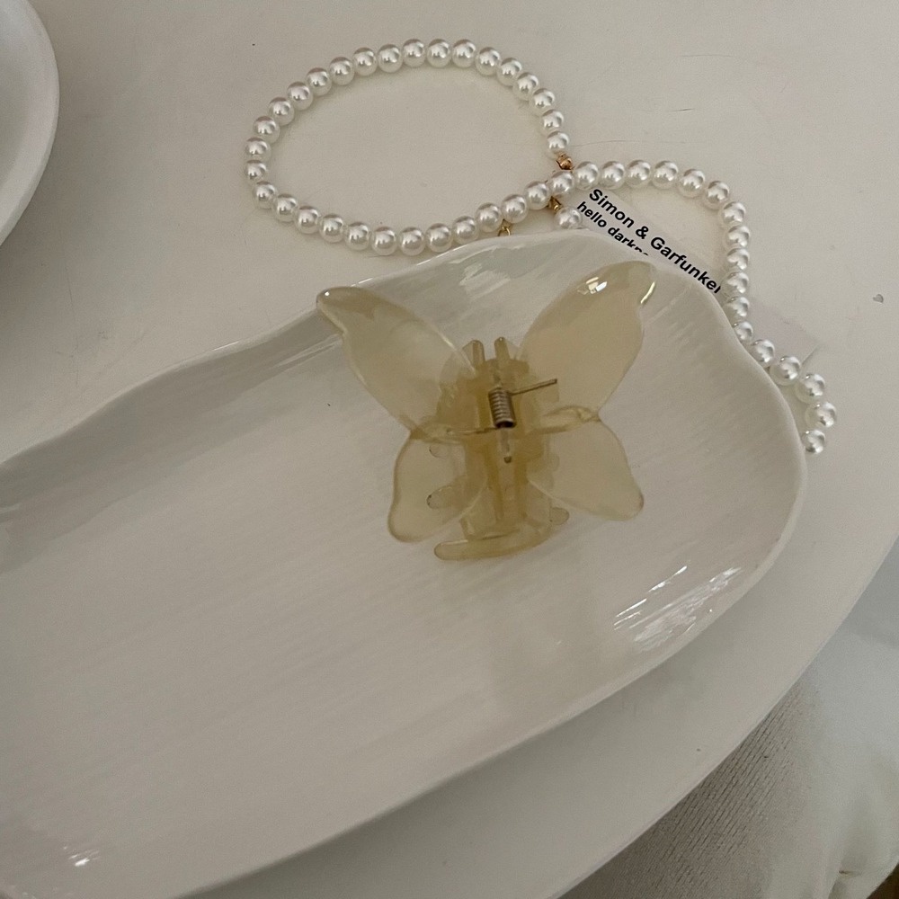 1 Kẹp Tóc Hình Bướm Trong Suốt Đơn Giản Sáng Tạo Phong Cách Hàn Quốc Dành Cho Nữ