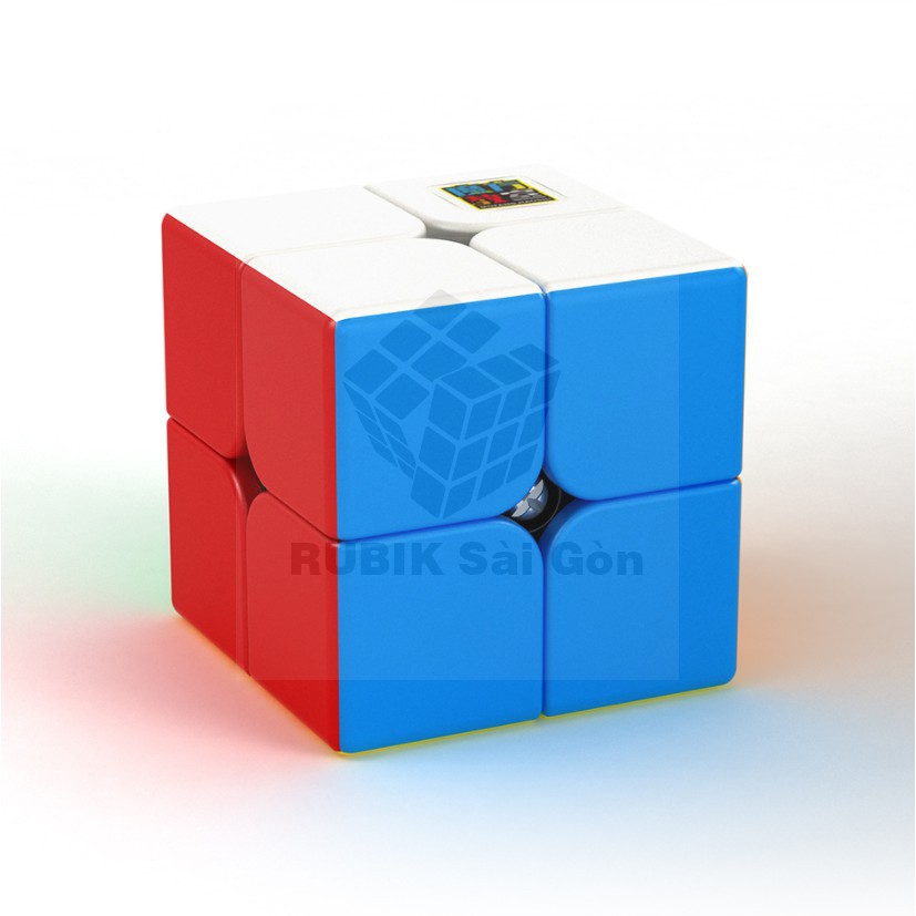 Rubik Giá Rẻ 2x2 Dễ Chơi Cho Người Mới Bắt Đầu - Ru Bíc Stickerless MoYu MeiLong MFJS - Rubic Đẹp, 2 Màu Tự Chọn