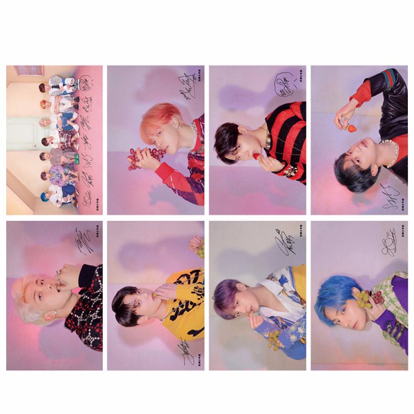 Poster BTS V 8 tấm A3 tranh treo tường in hình đẹp mẫu mới