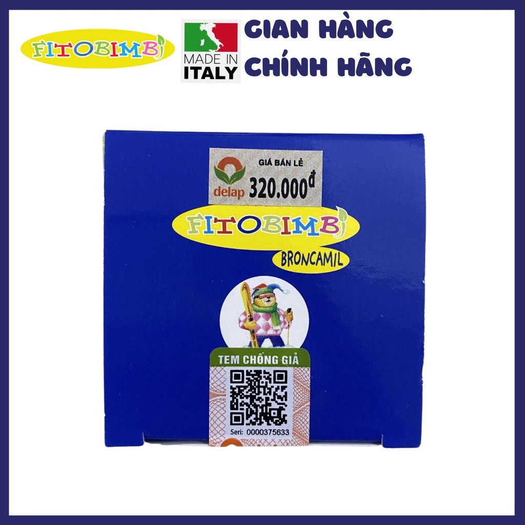 FITOBIMBI BRONCAMIL - Hỗ trợ tăng cường sức khỏe đường hô hấp trên. Hỗ trợ giảm ho, giảm đờm | BigBuy360 - bigbuy360.vn