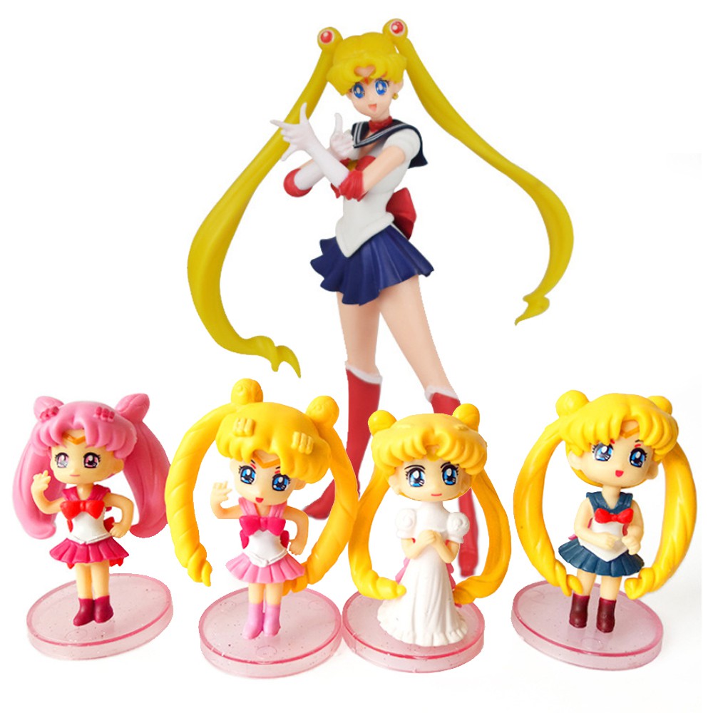 Bộ 05 mô hình thủy thủ mặt trăng - Sailor Moon (Mẫu 03)