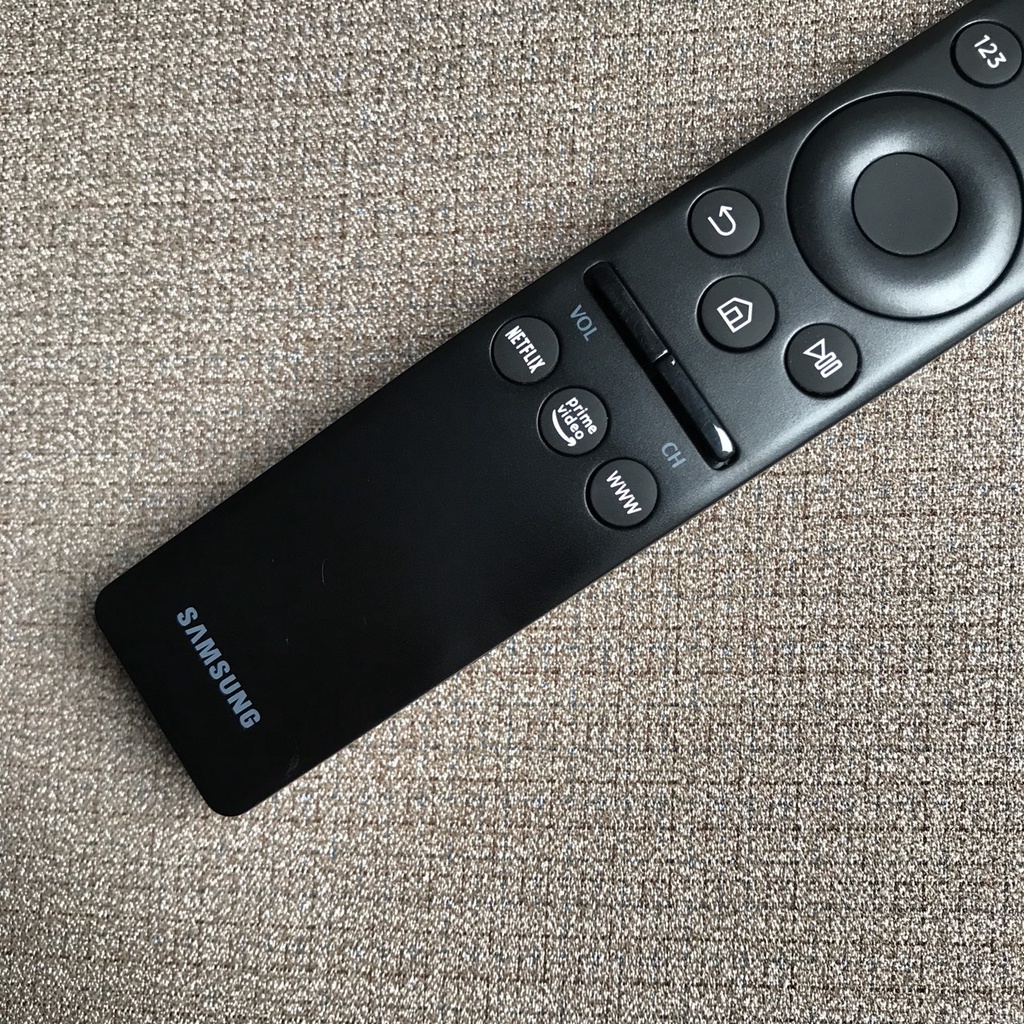 Điều khiển tivi samsung UA43T6500, Remote tivi samsung 4k smart lưng đen
