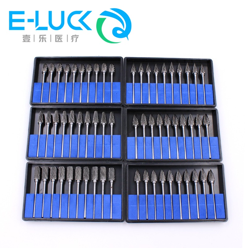 Bộ 10 Mũi Khoan Nha Khoa Bằng Thép Tungsten 2.35mm D1.5-D06