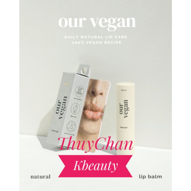 (Manyo) Dưỡng môi hữu cơ Manyo Our Vegan Lip Balm 3.7g