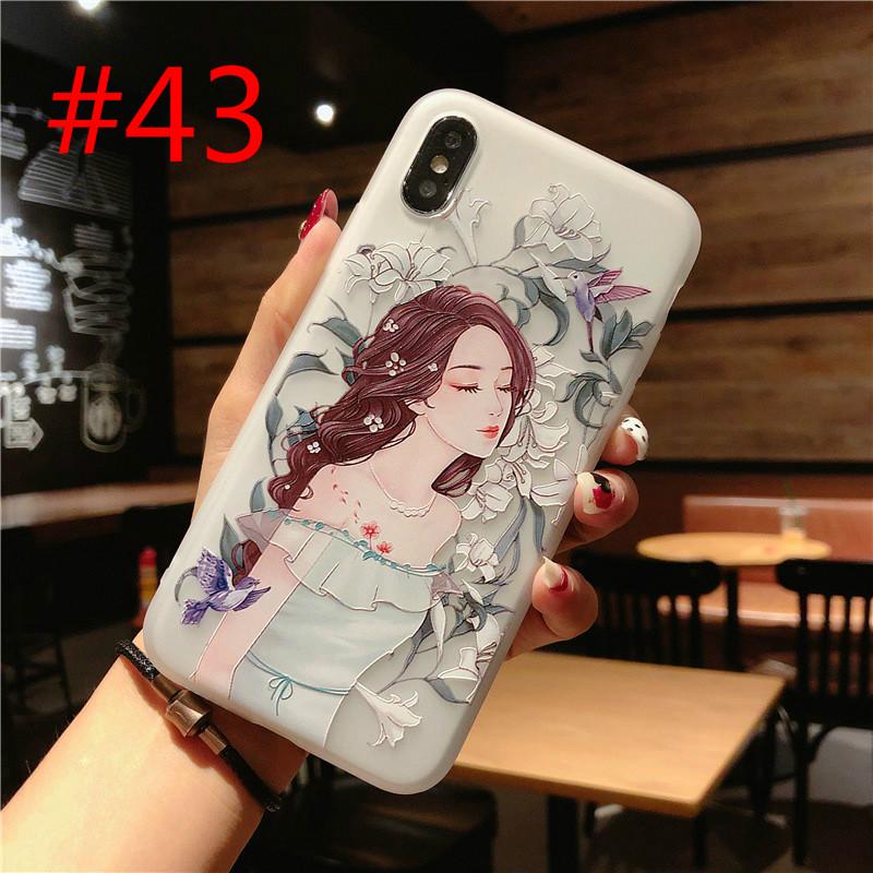 Compatible for iPhone 15 14 Pro Max 13 12 mini 6S 6 7 8 Plus 11 Pro X XR XS Max se 2020 Ốp điện thoại in hình cô gái đáng yêu cho