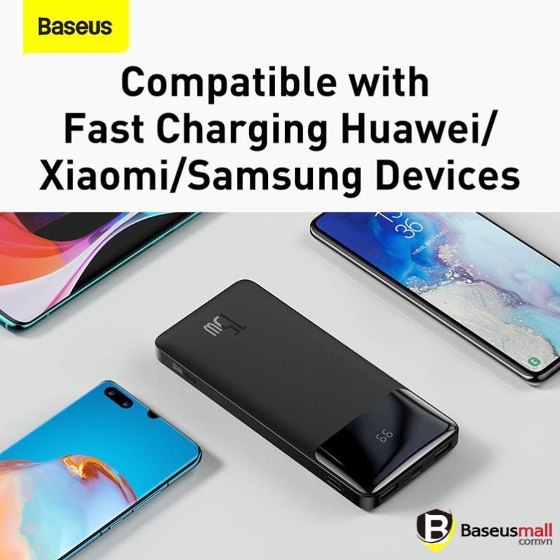 [Mã 155ELSALE giảm 7% đơn 300K] Baseus -BaseusMall VN Pin sạc dự phòng Baseus Bipow Digital Display Power Bank - 15W