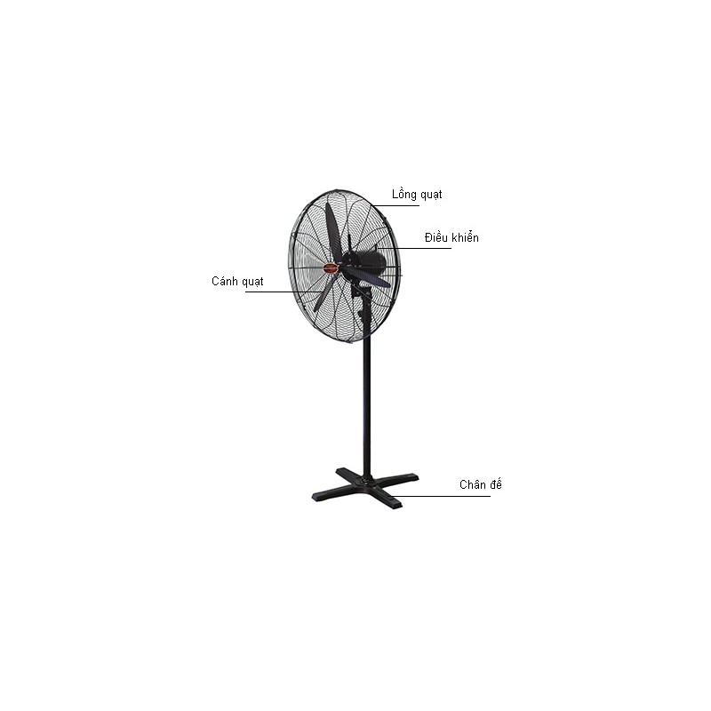 Quạt cây đứng công nghiệp Điện Cơ Thống Nhất Vinawind QĐ750-Đ / QĐ650-Đ / QĐ500 / QĐ450-ĐM Chính Hãng
