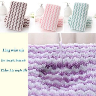 Khăn Sợi Siêu Mịn, Thấm Khô Nhanh, Dùng Làm Khắn Tắm, Cuộn Đầu, Khăn Mặt30x50 còn loại trơn 1 màu)