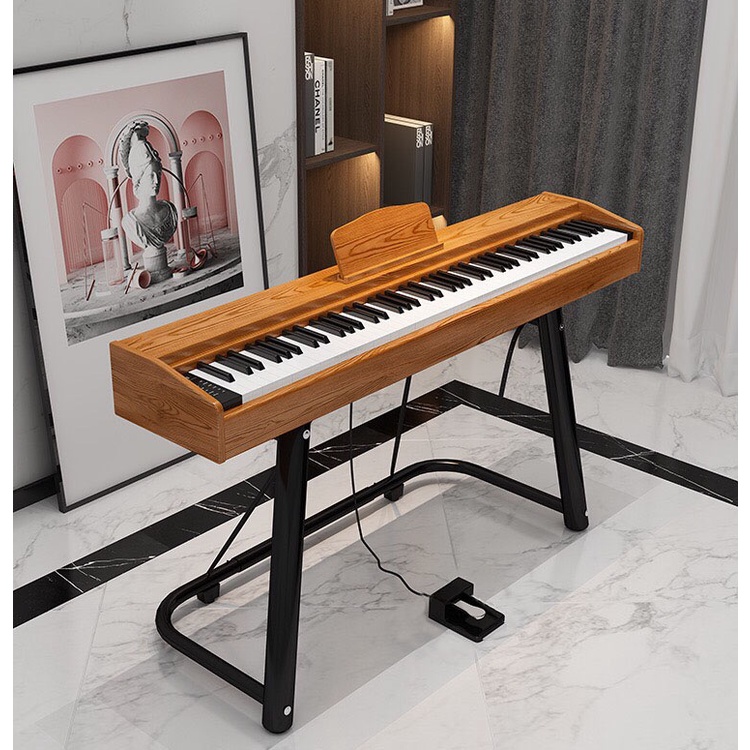 Đàn Điện Tử Piano 88 Phím Kèm Chân Đạp Pedal Có Hỗ Trợ Cổng USB MIDI, Headphone, AUDIO IN, POWER, PEDAL