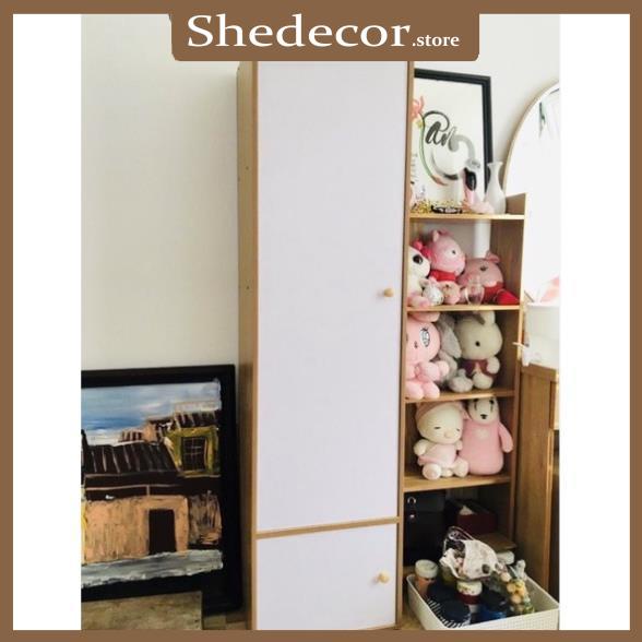 Tủ quần áo, Tủ để đồ đa năng bằng gỗ, 4 tầng 2 cánh tủ SHEDECOR | BigBuy360 - bigbuy360.vn