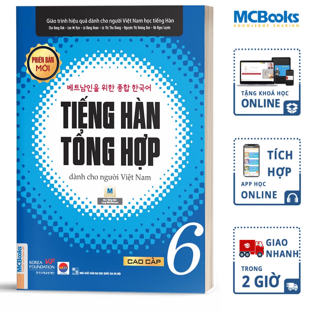 Sách Giáo Trình Tiếng Hàn Tổng Hợp Cao Cấp 6 – Bản Đen Trắng Kèm App Học Online