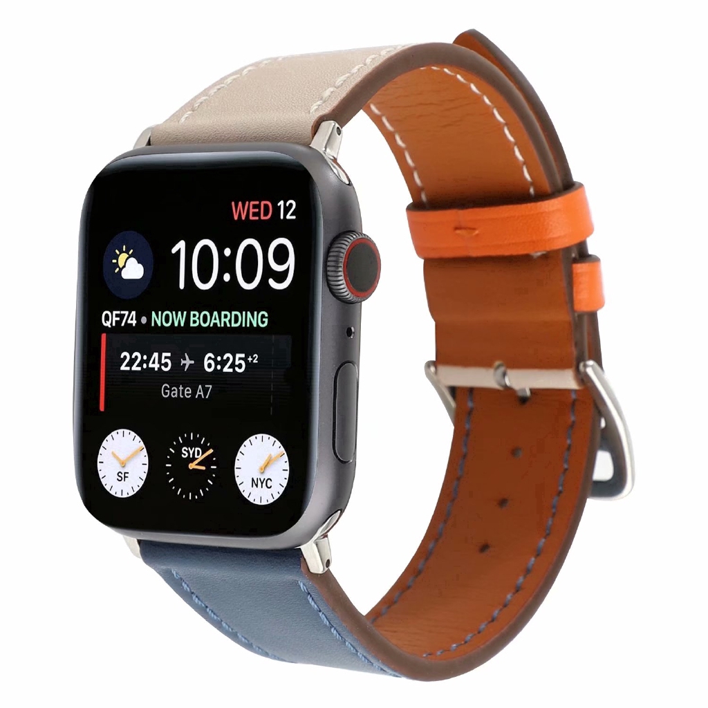 【Apple Watch Strap】Dây đeo bằng da giả cho đồng hồ thông minh Apple Watch Series 6 / se / 5/ 4 / 3 / 2 / 1 38mm / 42mm 40mm 44mm