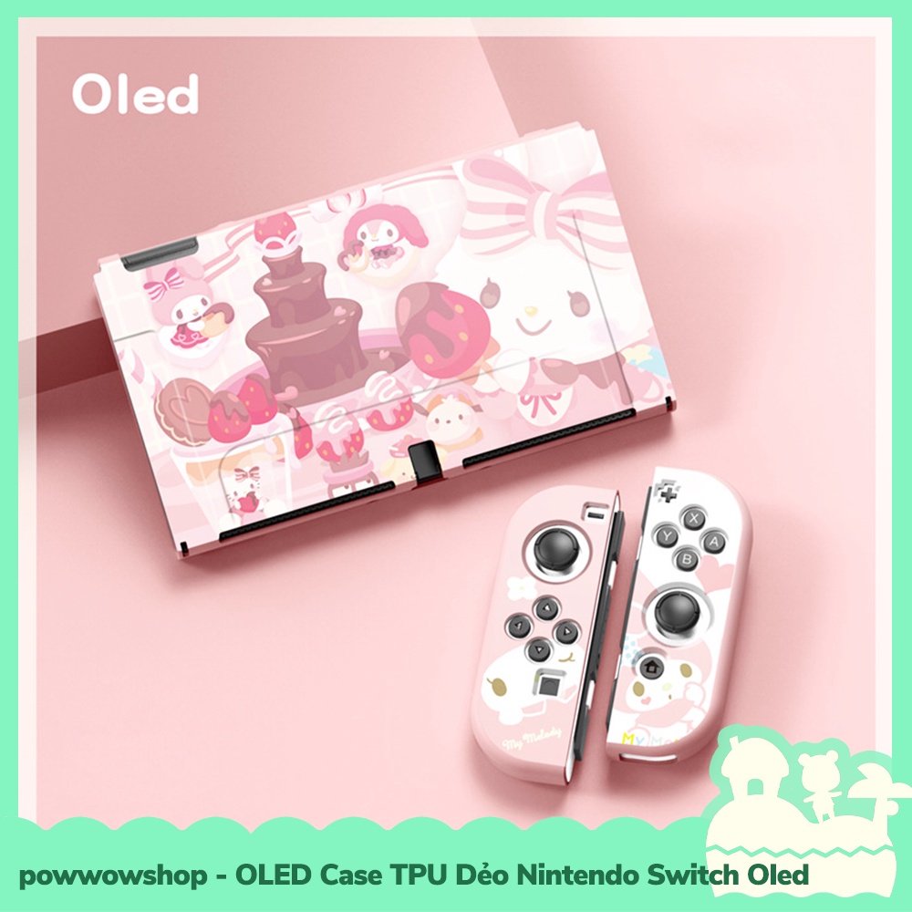 [Sẵn VN - Hỏa Tốc] OLED Phụ Kiện Case Ốp TPU Dẻo Cho Máy Game Nintendo Switch OLED Anime Manga Zelda Kirby