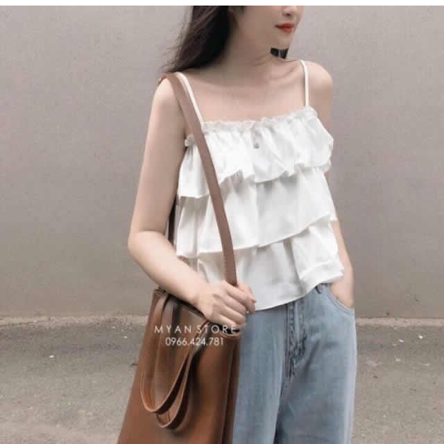 Áo voan hai dây, chất voan đẹp,áo hai dây đẹp, quyến rũ ,form 40kg đến 60kg