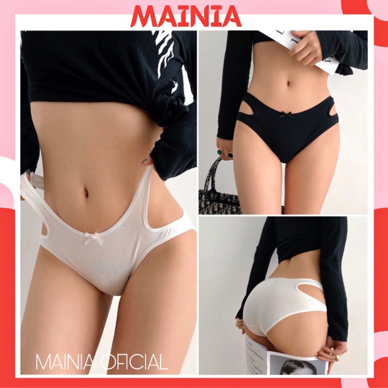 [Có BIGSIZE ] Quần Lót Cotton Dày Dặn Kiểu Mới Màu Đen Siêu Sang Sexy Gợi Cảm Mainia Shop