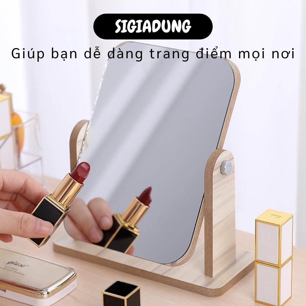 [SGD] Gương Trang Điểm Để Bàn - Gương Soi Gỗ Để Bàn Có Thể Xoay 360, Trang Trí Phòng 1056