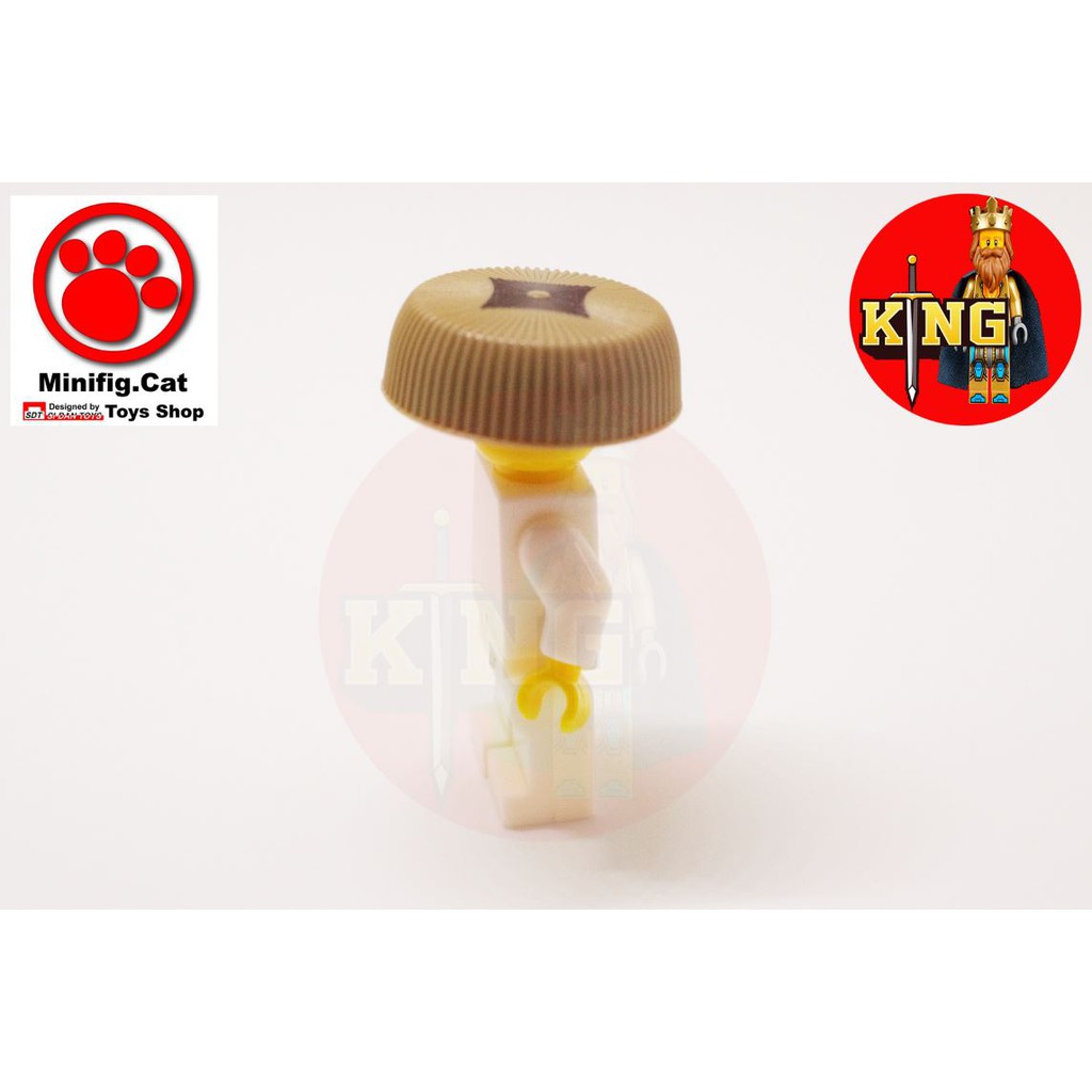 Minifig.Cat Japanese Ninja Samurai Dark Tan P3 Ronin's Headgear Phụ kiện đồ chơi