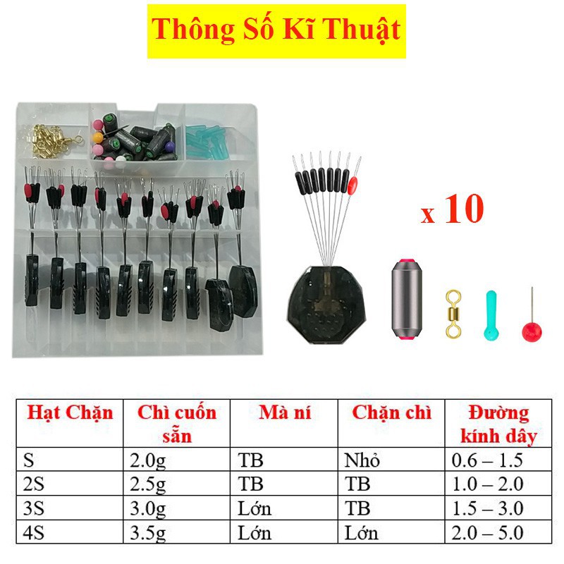 [ CHÍNH HÃNG ] Hộp phụ kiện câu cá làm dây trục câu đài HPK-11