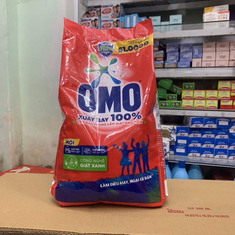 Bột giặt OMO sạch cực nhanh dạng túi đỏ 3KG