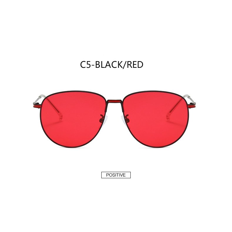 Kính mát thời trang mới của Hàn Quốc khung tròn kim loại sang trọng cho nam và nữ