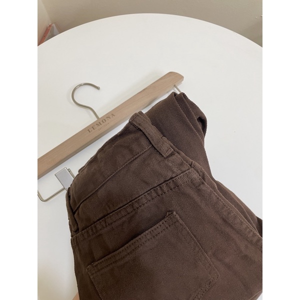 8604 | Quần Dài Kaki Nâu Unisex Dáng Rộng Cạp Cao Phom Tôn Đang Nam Nữ Phong Cách Hàn Quốc