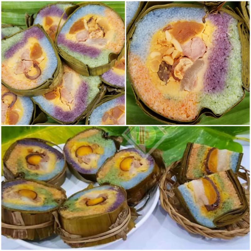 BÁNH TÉT TRÀ CUÔN BÁT BỬU - TỨ QUÝ  ĐÒN 1.4KG