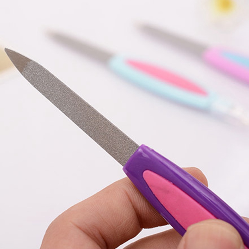 Dụng Cụ Dũa Móng Hai Đầu 2 Trong 1 Bằng Thép Không Gỉ Đa Chức Năng