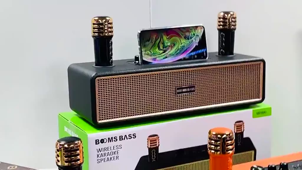 Loa Bluetooth Karaoke M2204 Kèm 2 Micro Không Dây Âm Thanh HD Bass Căng Bảo Hành Chính Hãng 3 Tháng- TECHHIGH OFFICALL | BigBuy360 - bigbuy360.vn