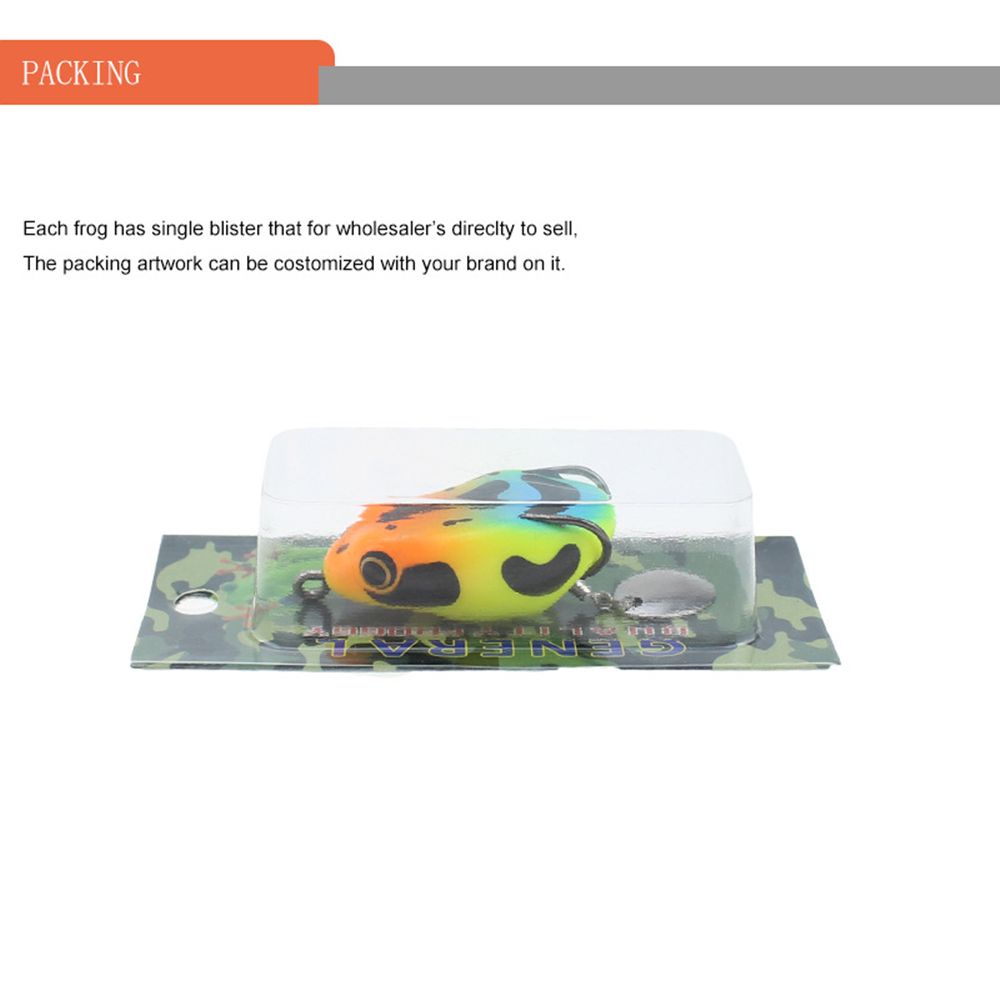 Mồi Câu Cá Giả Hình Ếch Nhiều Màu Có Móc Mềm Chuyên Dụng