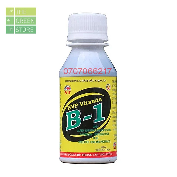 Phân bón Vitamin B1 HVP (100ml) kích nảy mầm, ra rễ, dưỡng cây cho hoa kiểng (lan, hồng, mai...), rau màu, cây ăn trái