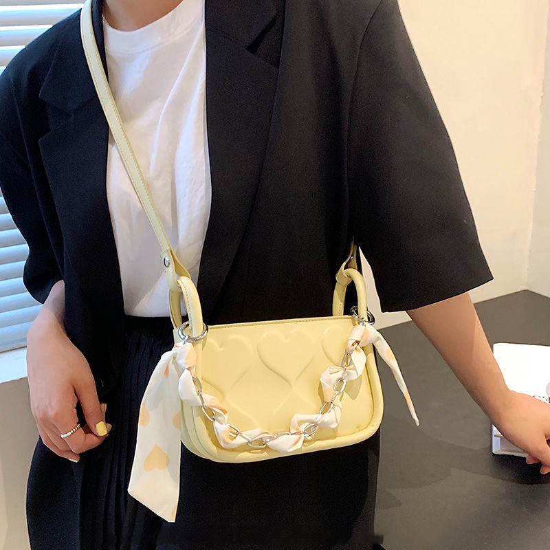 Túi đeo vai IELGY dạng hình vuông có dây xích nhỏ phong cách phương Tây thời trang chất lượng cao dành cho nữ