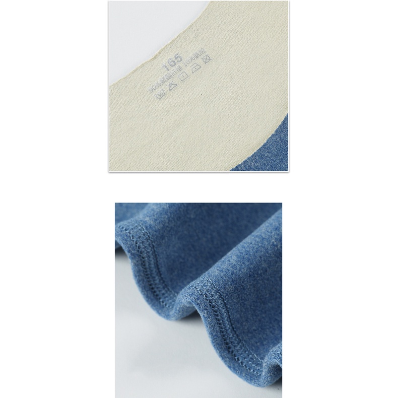 Bộ Đồ Lót Dài Tay Hai Mặt Không Đường May Giữ Nhiệt 100-180CM Thời Trang Mùa Thu Cho Học Sinh