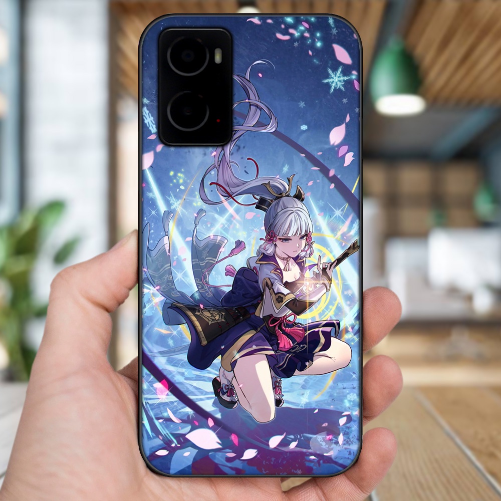 Ốp lưng Oppo A76 viền đen in hình Ayaka Genshin Impact