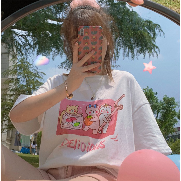 Áo thun tay lỡ form rộng unisex phong cách ulzzang Hàn Quốc C06 - MaoMao