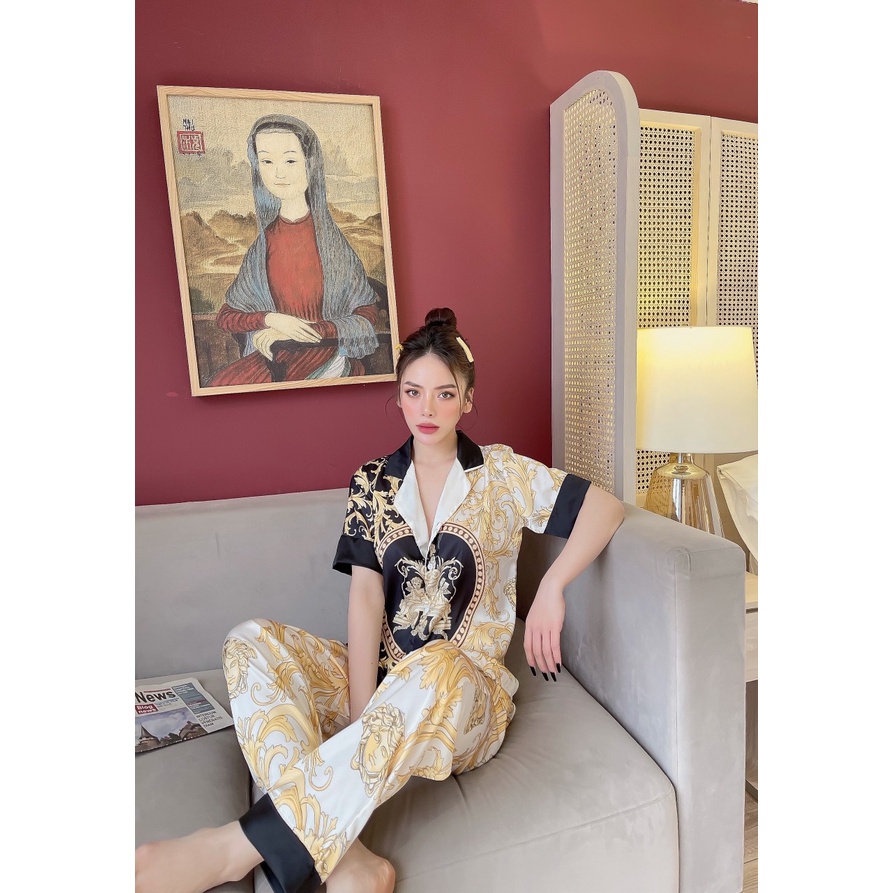 Bộ ngủ mặc nhà cộc tay - Bộ Pijama Tay Ngắn [ FREE SHIP ] chất liệu lụa Latin cao cấp, mềm mịn, thoáng mát...