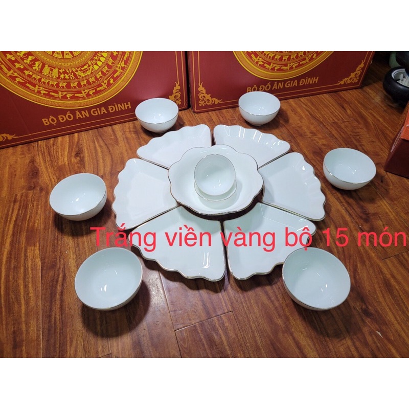 Bộ bát đĩa hoa mặt trời bát tràng giá rẻ  Bộ bát đĩa, men gốm vẽ tay cao cấp giảm 50%