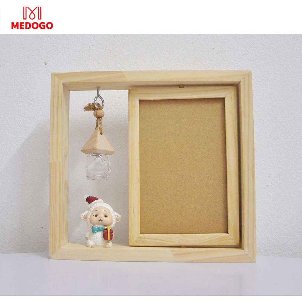 Khung ảnh gỗ MEDOGO để bàn thiết kế mới, siêu đẹp, thời thượng sáng tạo xoay lật 360 độ