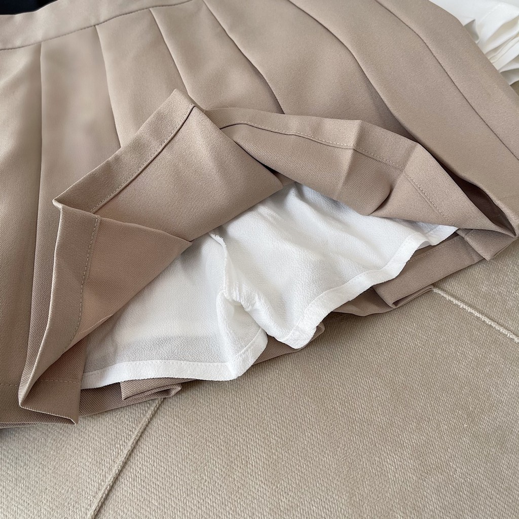 Chân váy nữ trơn Tennis Skirts TOPTIFY xếp ly có lót quần VV01 | BigBuy360 - bigbuy360.vn
