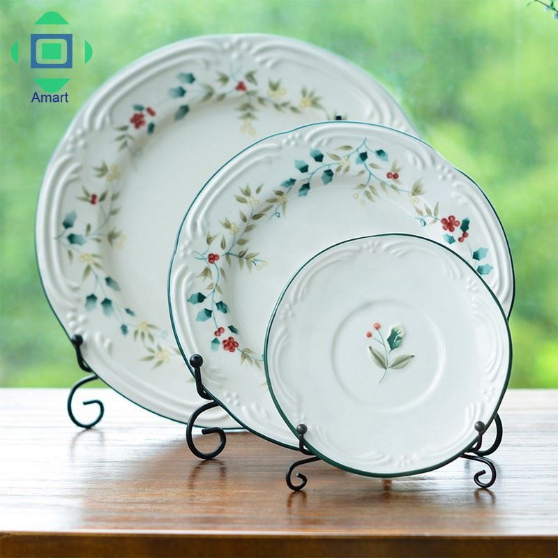 Giá đỡ bằng sắt trưng bày dĩa/ khung ảnh 4/6/7/8/10/12inch đẹp mắt tiện lợi