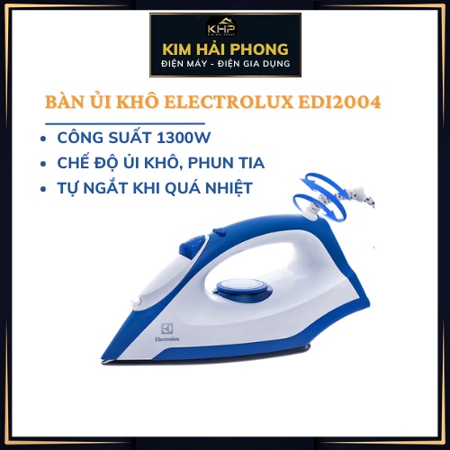 Bàn ủi khô cầm tay ELECTROLUX EDI2004 bàn là phun tia nước gia dụng chính hãng [ kimhaiphong_store ]