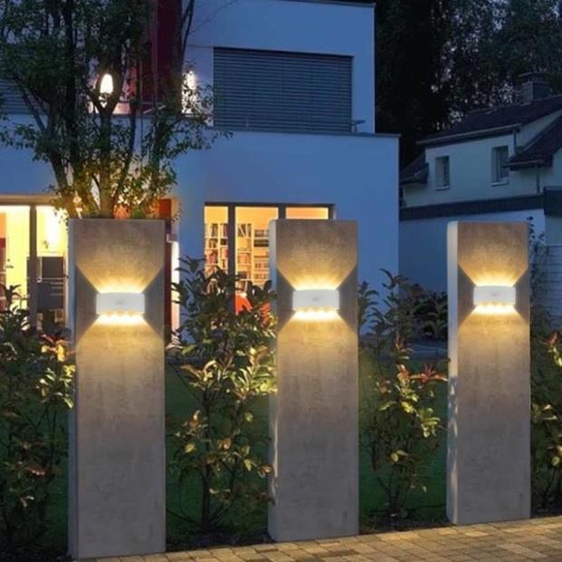 VỎ KIM LOẠI_Đèn trang trí hắt tường 2 đầu 8w chống nước
