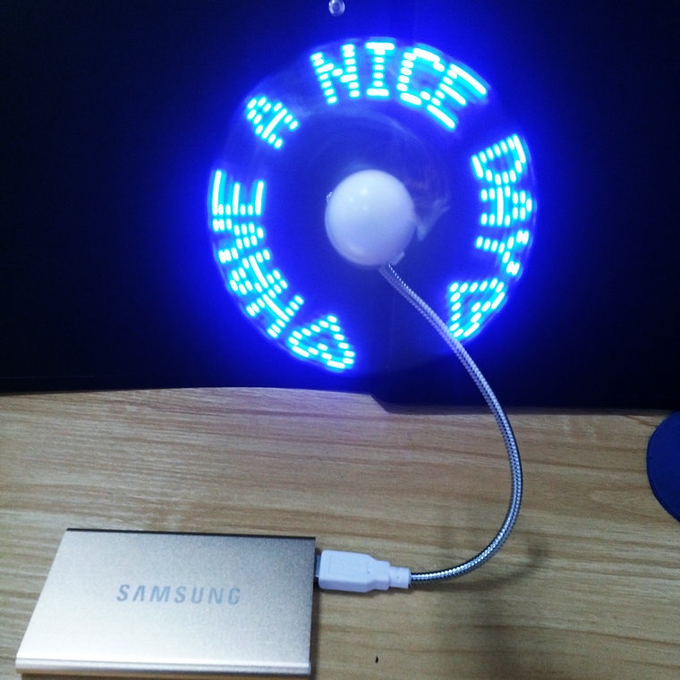 Quạt Đồng Hồ Đèn Led Chạy Thời Gian Thực Cổng USB -kimoanh041