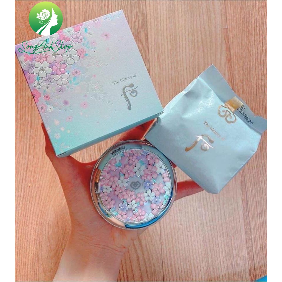 Set phấn nước dưỡng sáng da Whoo Seol Radiant White Moisture Cushion Foundation Special Set #1