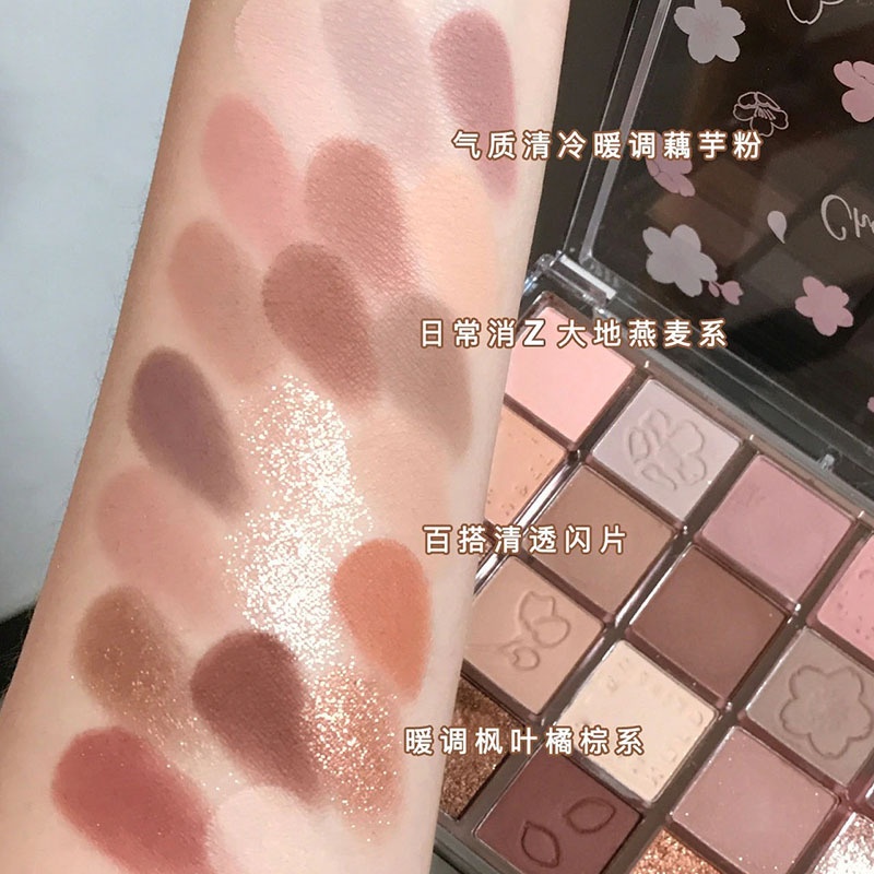 Bảng Phấn Mắt 20 ô Dikalu Cherry Blossoms lên màu siêu đẹp,bảng mắt nội địa trung chính hãng